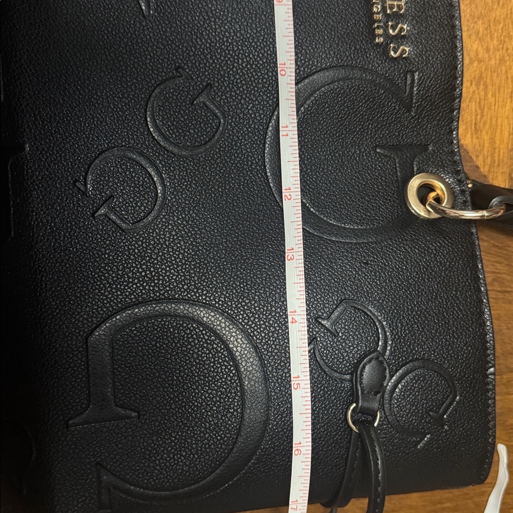 GUESS Black Embossed Logo Tote - Picture 7 of 7